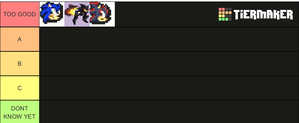 SONIC SHOWDOWN TIERLIST Tier List Community Rankings TierMaker