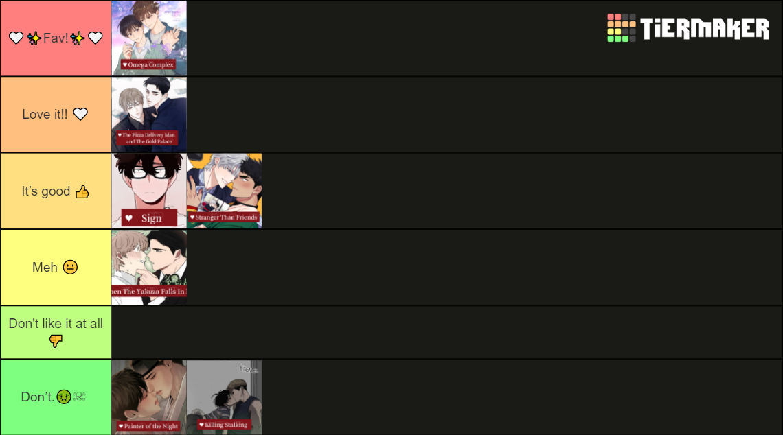 BL Manhwa Manga With Title 2023 Tier List Community Rankings TierMaker