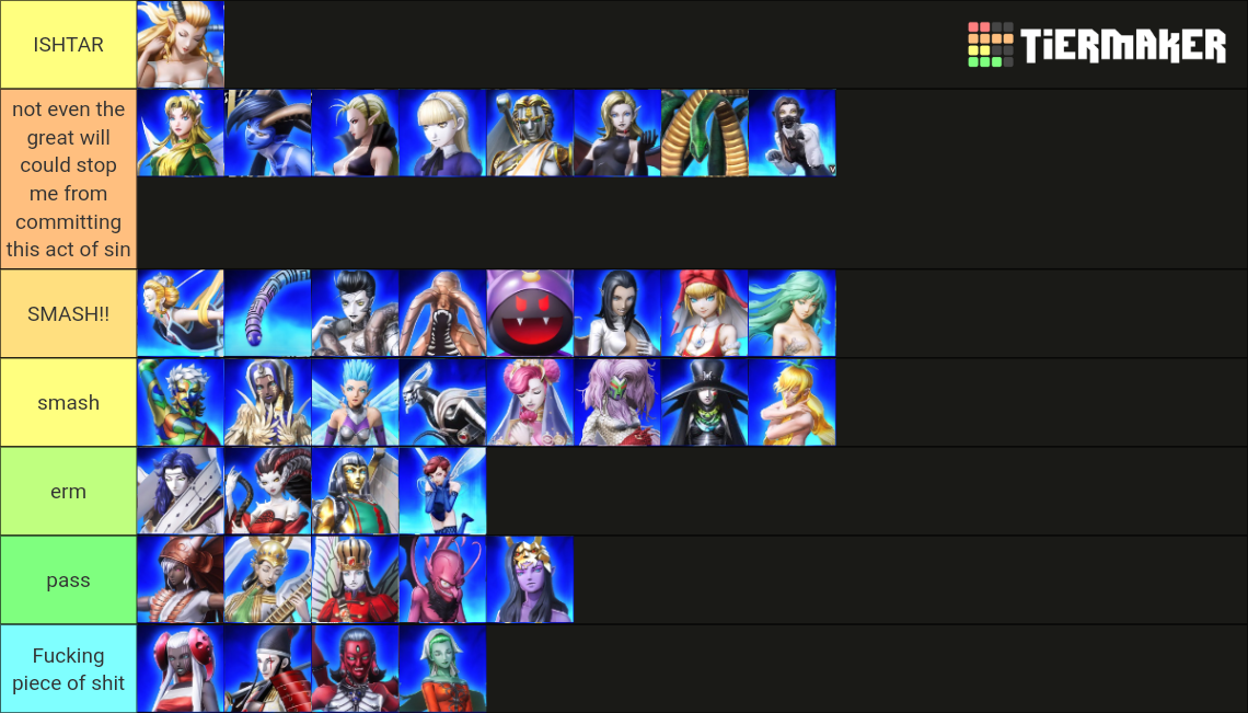 Smash Or Pass Shin Megami Tensei V Demons Tier List Community