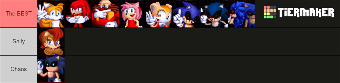 Sonic Exe The Disaster 2D Remake Tier List Community Rankings TierMaker