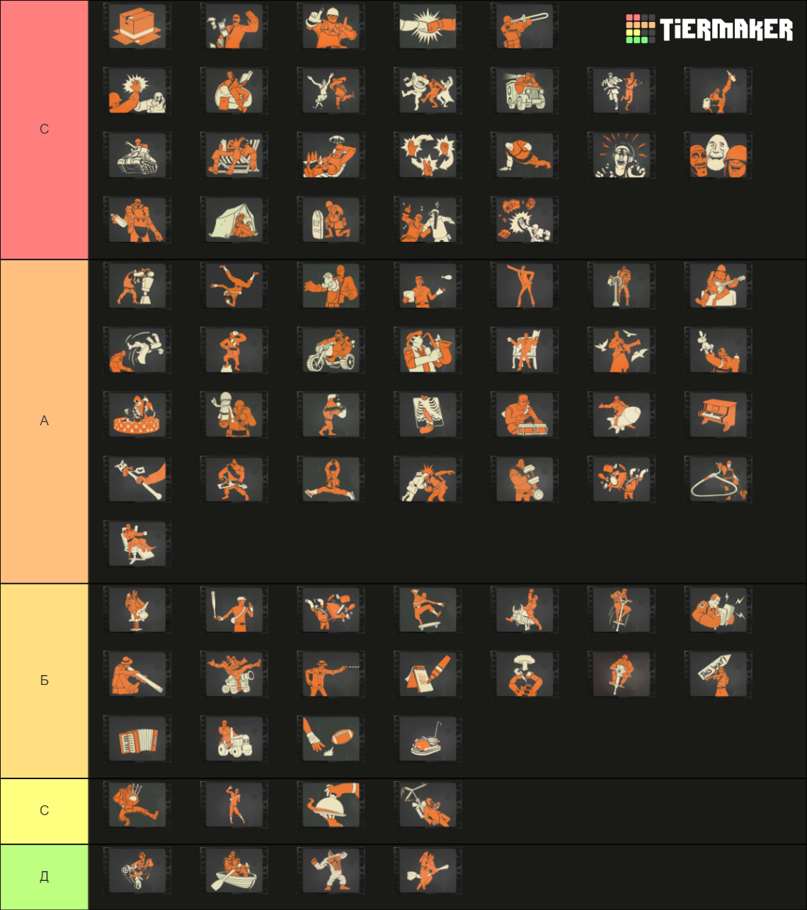 Team Fortress 2 Taunts Scream Fortress XIV Tier List Community