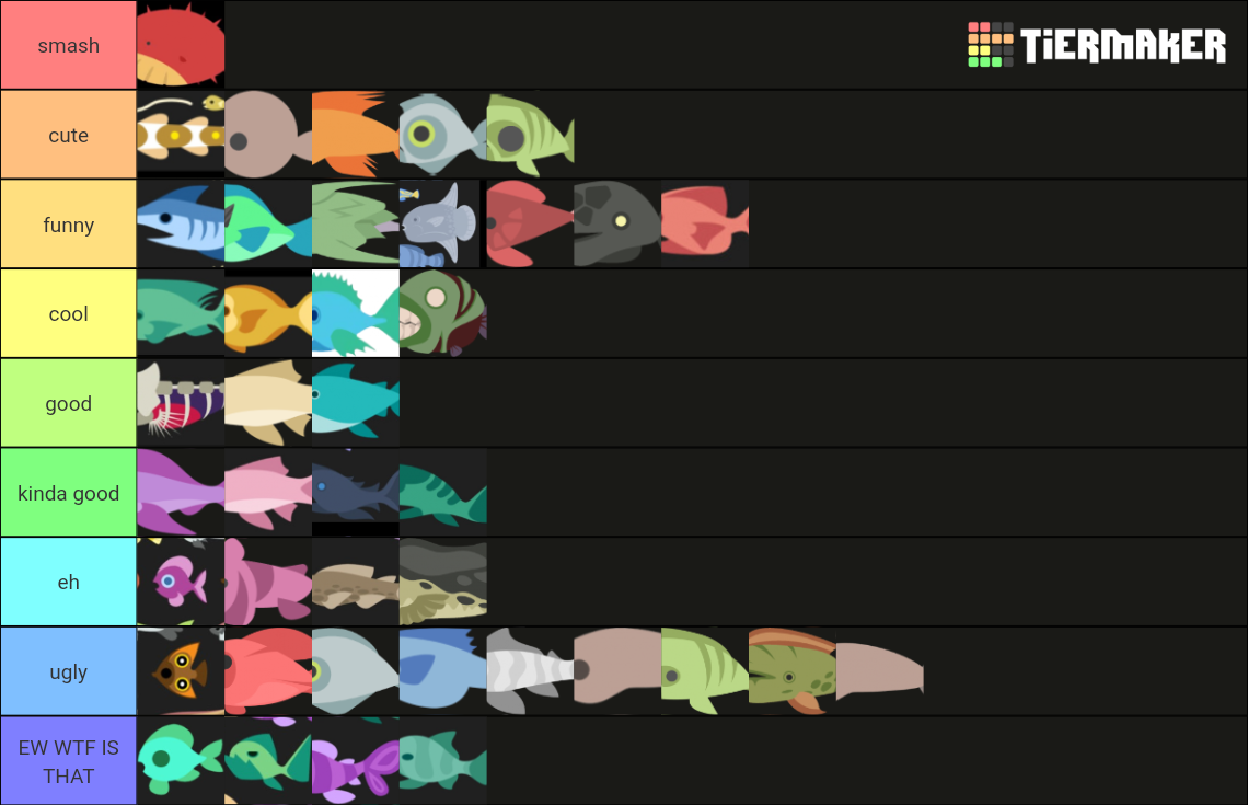 Cgf Unused Fish Tier List Community Rankings Tiermaker