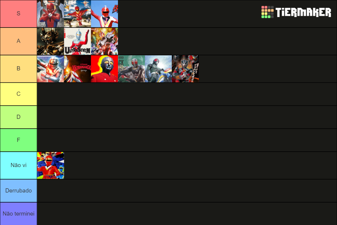 Tokusatsu Show Tier List Community Rankings Tiermaker