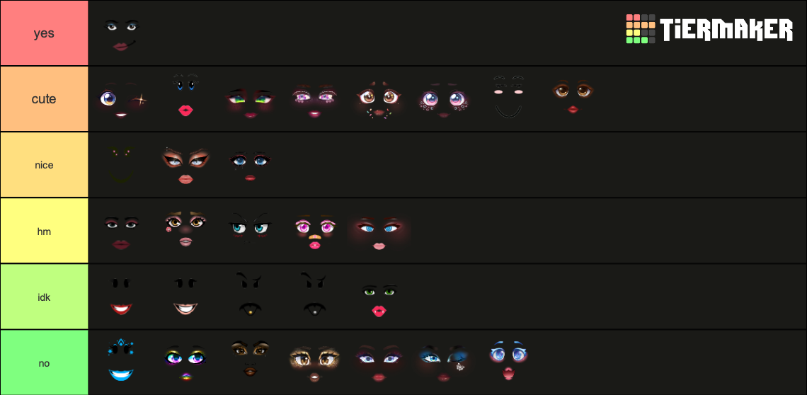 Roblox Barbie Faces Rate Tier List Community Rankings TierMaker