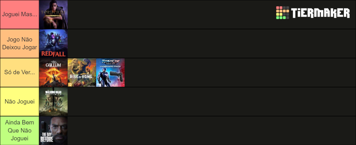 Piores Jogos Do Ano Tier List Community Rankings Tiermaker