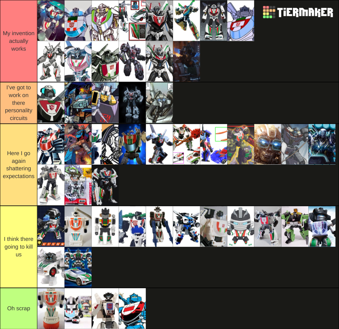 Wheeljack Comodin Cam Tier List Community Rankings Tiermaker