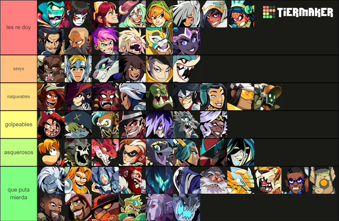 Brawlhalla Legends Seven Tier List Community Rankings Tiermaker