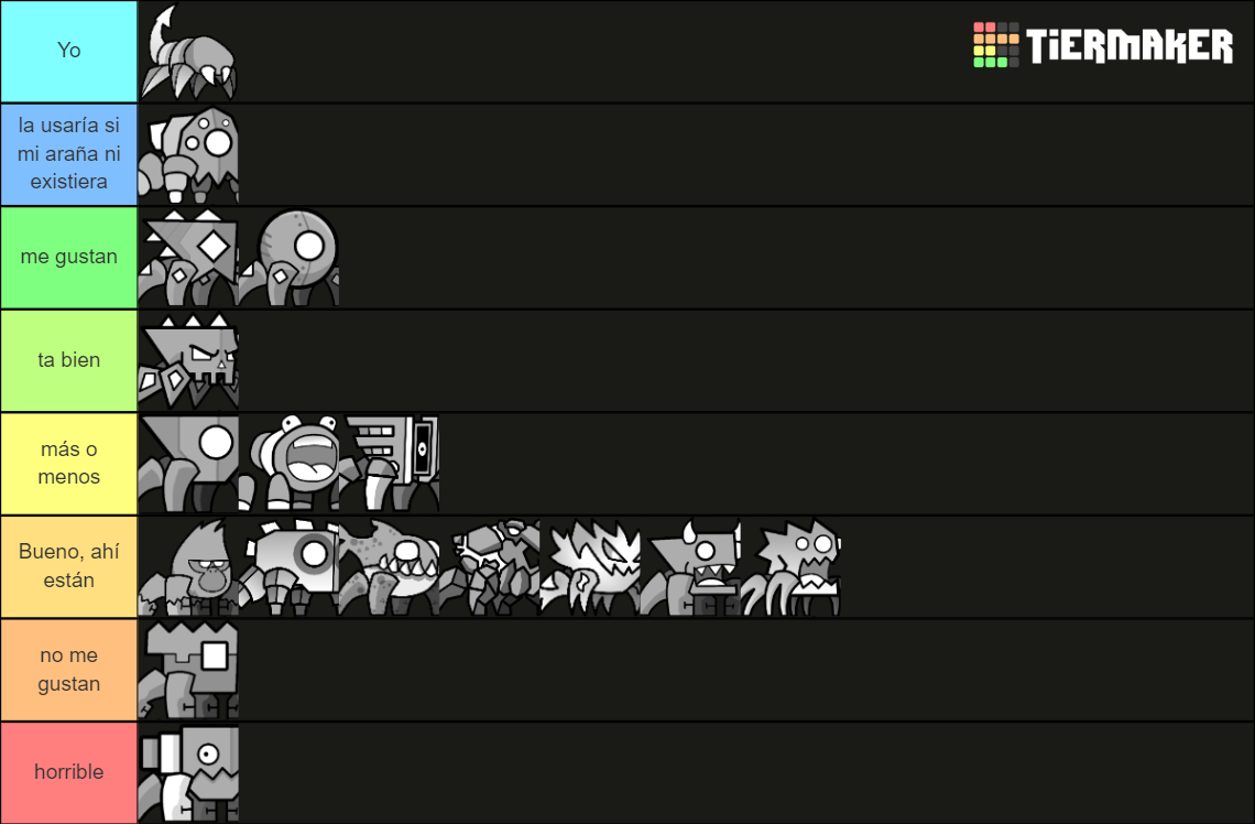 Geometry Dash Spiders Tier List Community Rankings Tiermaker