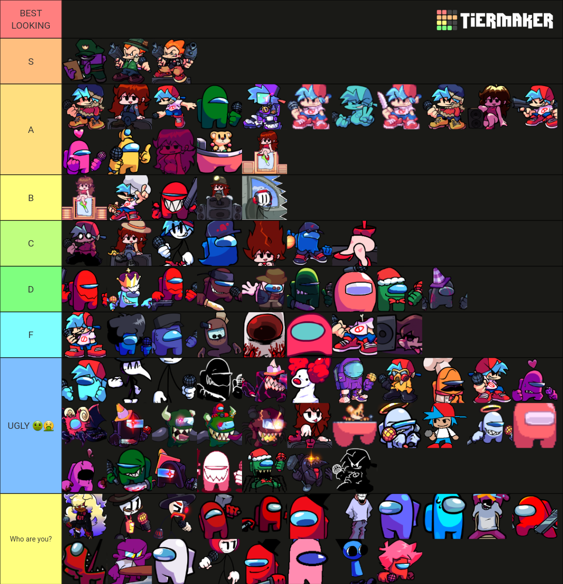 FNF Vs Impostor V4 Characters Tier List Community Rankings TierMaker