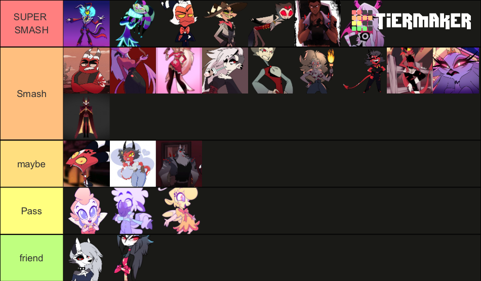 Smash Or Pass Helluva Boss And Hazbin Hotel Tier List Community