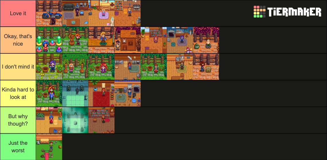 Stardew Valley Marriage Spaces Tier List Community Rankings Tiermaker