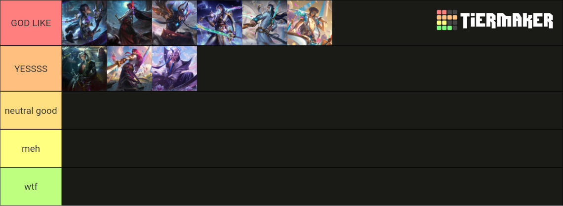 Yone Skins 2024 Tier List Community Rankings TierMaker