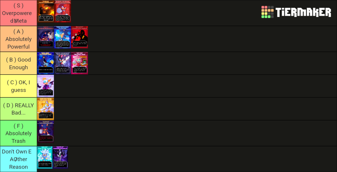 Sonic Showdown NEO METAL 2V2s Tierlist Tier List Community