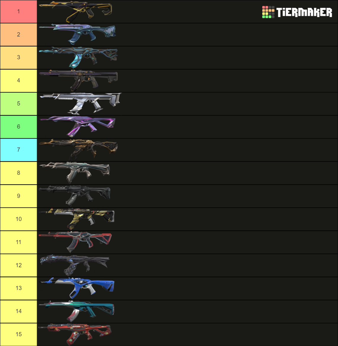 Valorant Vandal Skins May Tier List Community Rankings Tiermaker