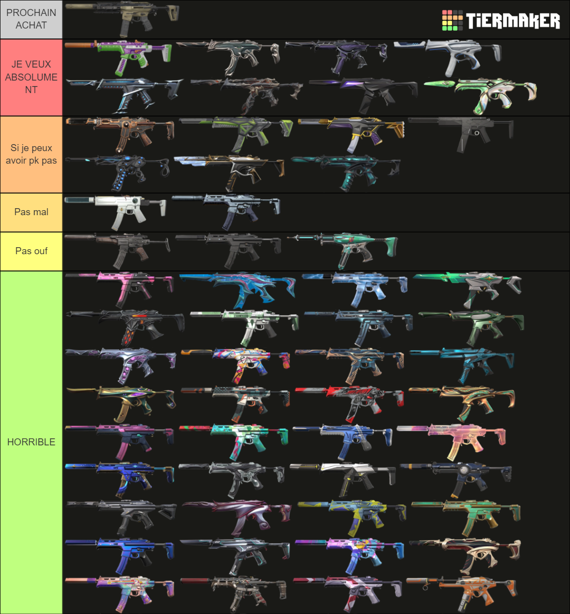 Valorant Spectre Skins December Tier List Community Rankings