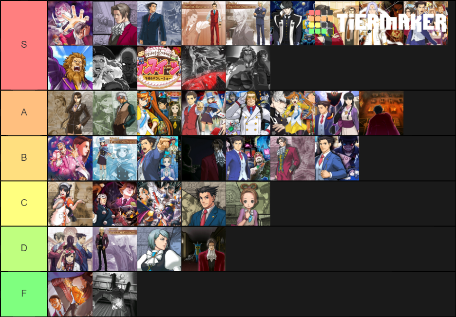 Ace Attorney Mainline Investigations Cases Tier List Community