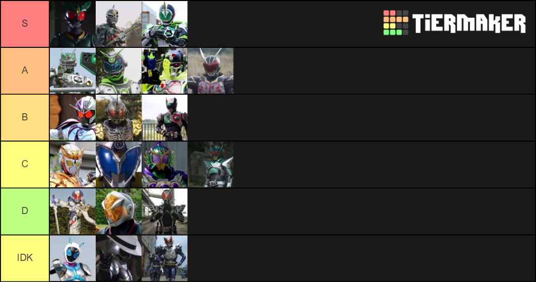 All Kamen Rider Tertiaries Tier List Community Rankings Tiermaker