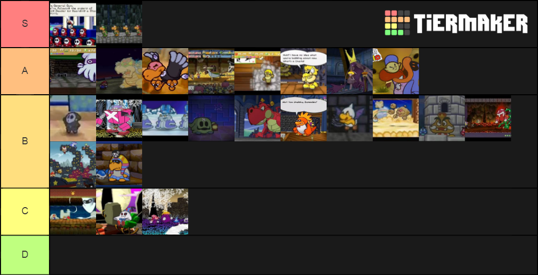 Classic Paper Mario Bosses Tier List Community Rankings Tiermaker