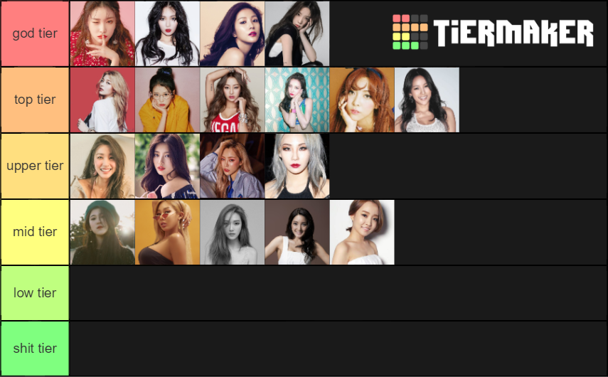 Female Kpop Soloists Tier List Community Rankings TierMaker