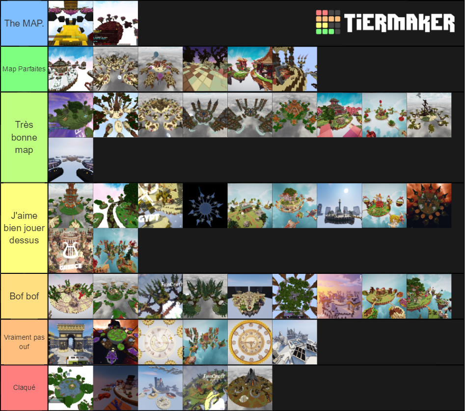 Funcraft Map Skywars Tier List Community Rankings Tiermaker