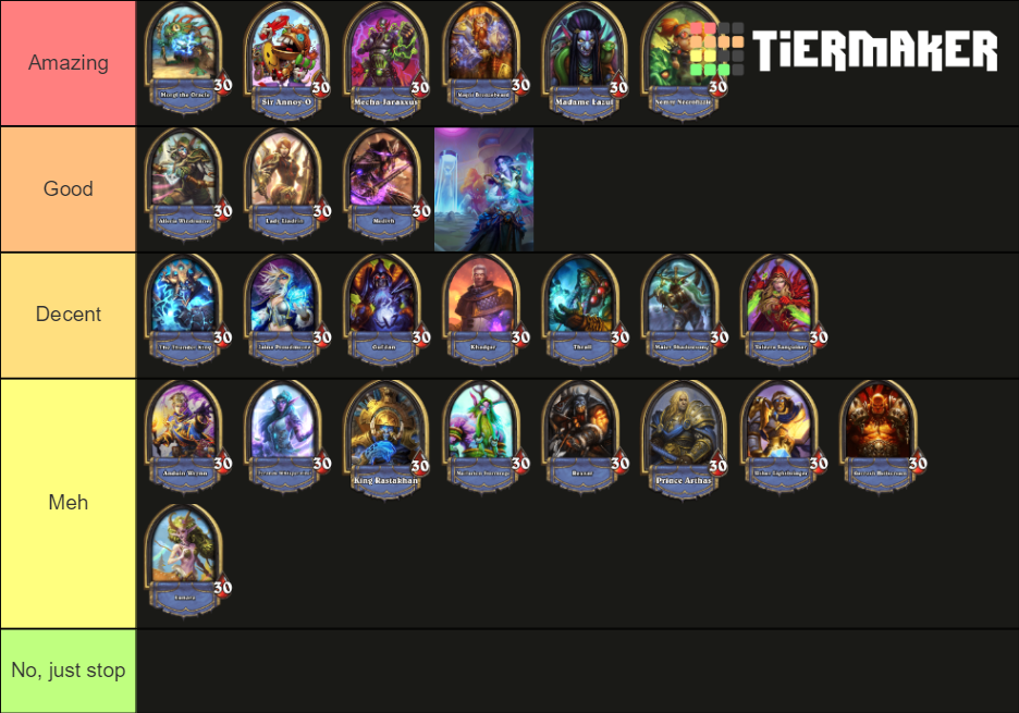 Hearthstone Hero Portraits Updated Thunder King And Elise Tier List