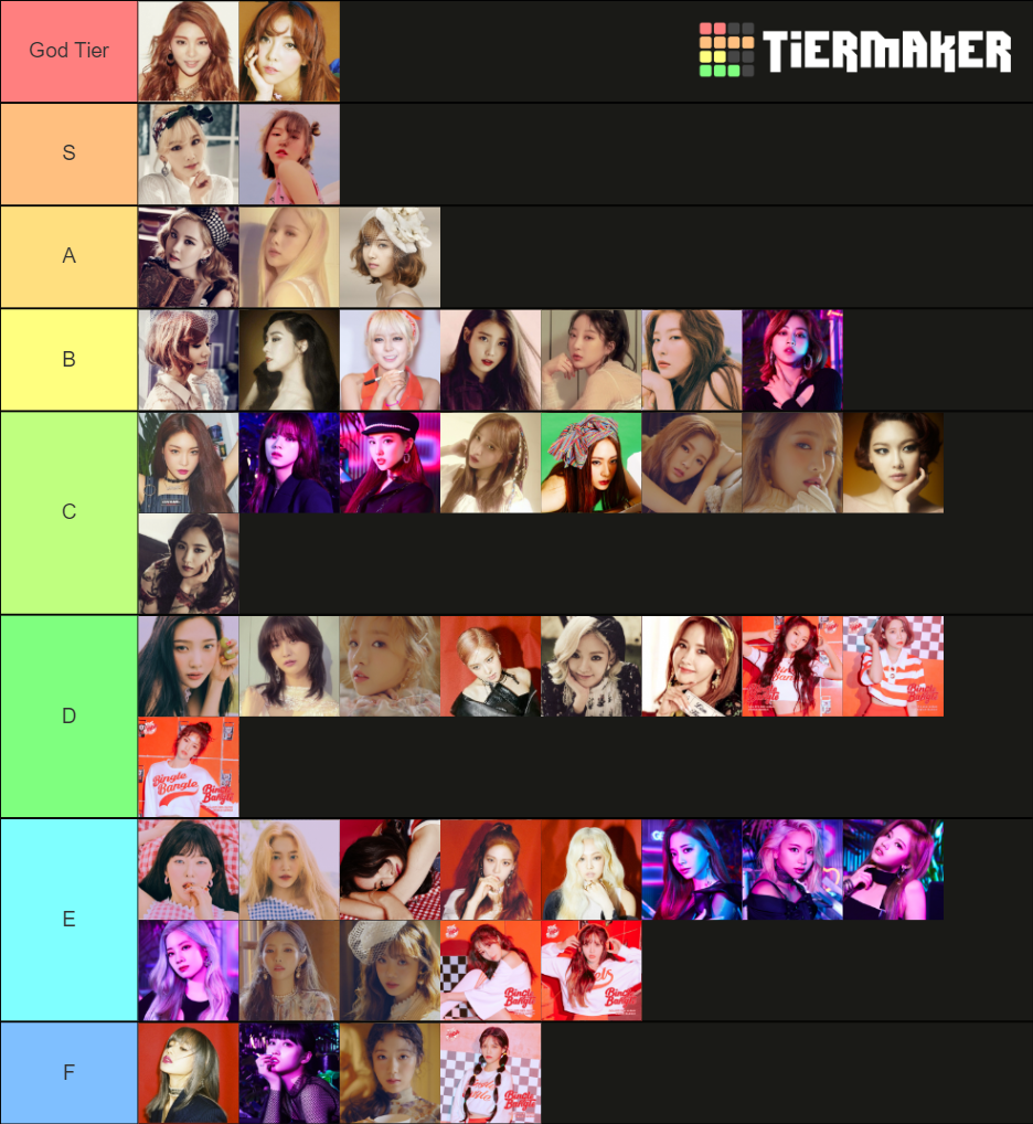 K Pop Female Vocalist Tier List Community Rankings TierMaker