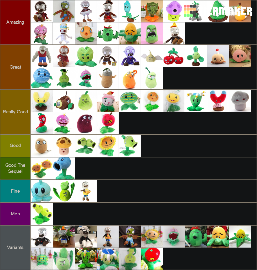 Linxin Plants Vs Zombies Plush Sets Tier List Community Rankings Hot