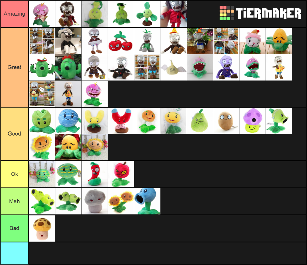 Linxin Pvz Set Pvz Plush Tier List Community Rankings Tiermaker Hot Sex Picture