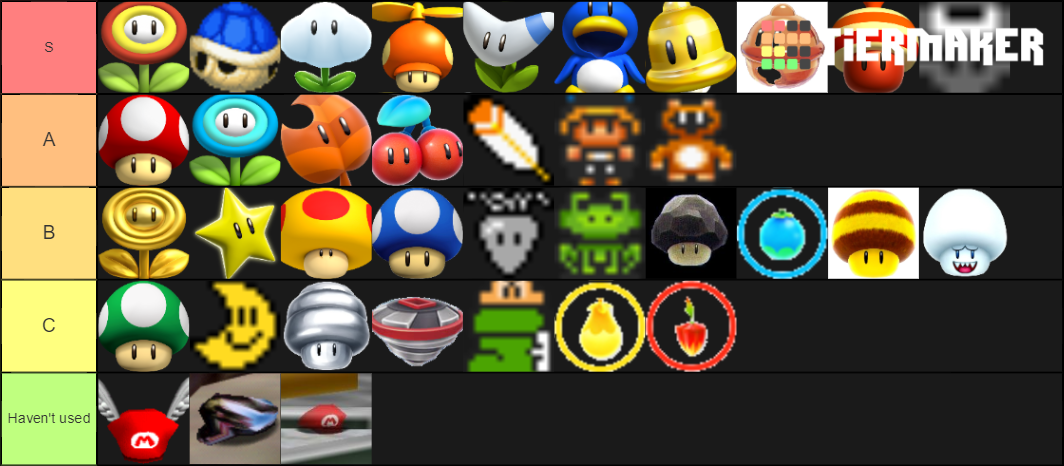 Mario Power Ups Tier List Community Rankings TierMaker