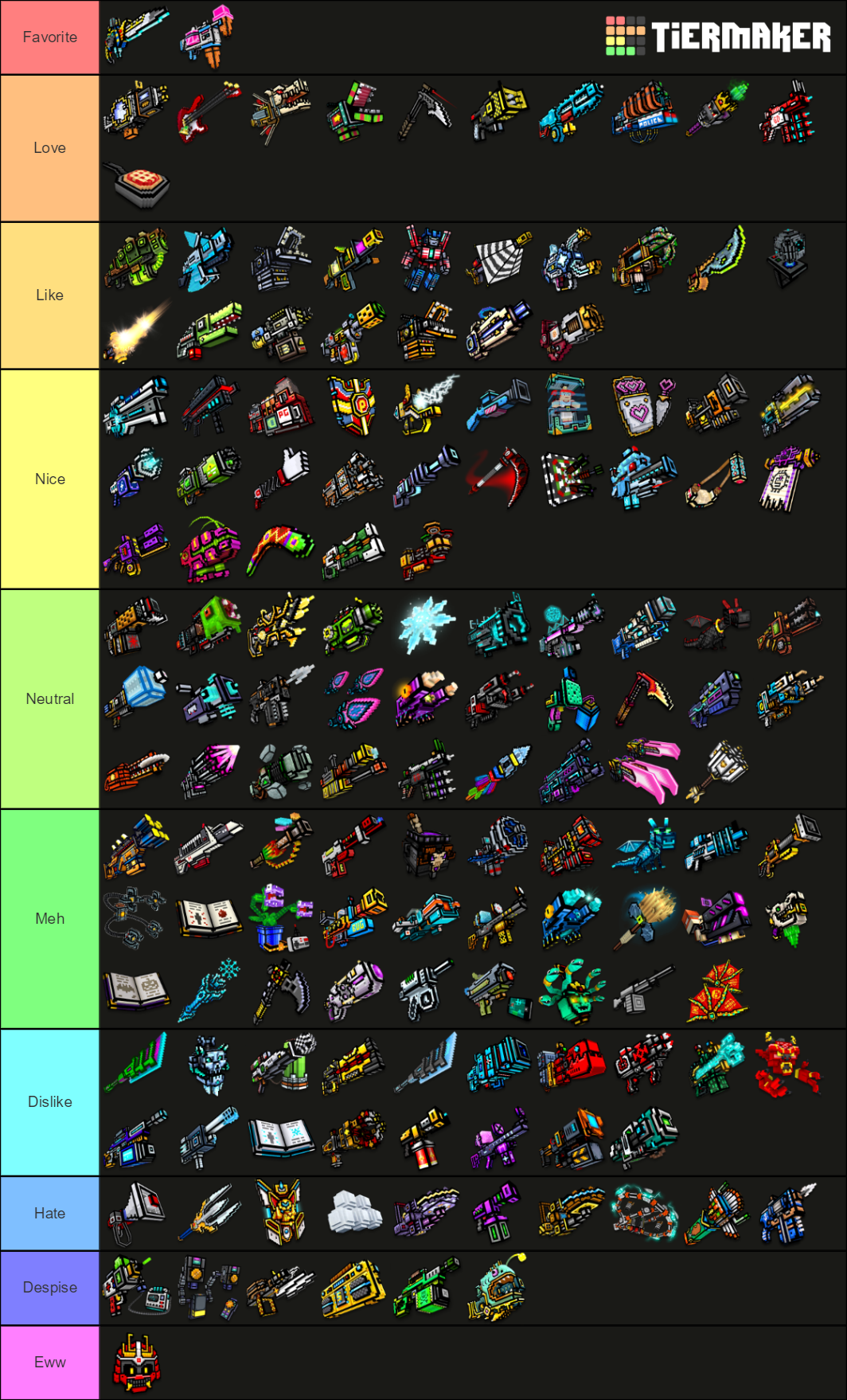 Pixel Gun 3D Special Weapon Tier List Community Rankings TierMaker