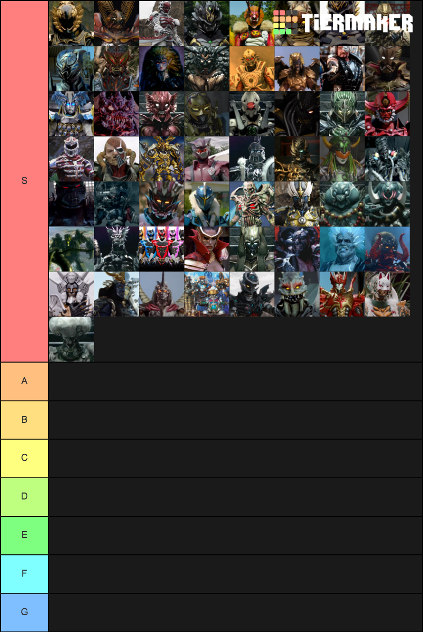 Power Rangers Villains Tier List Community Rankings Tiermaker