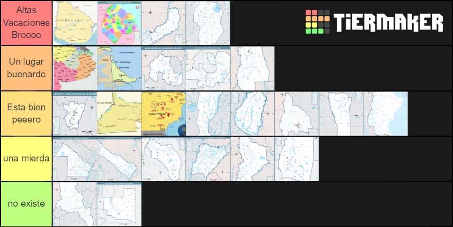 Provincias Argentinas Tier List Community Rankings TierMaker