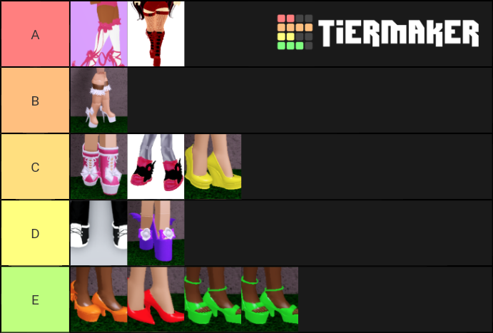 Royale High All Heels Boots Shoes Tier List Community Rankings