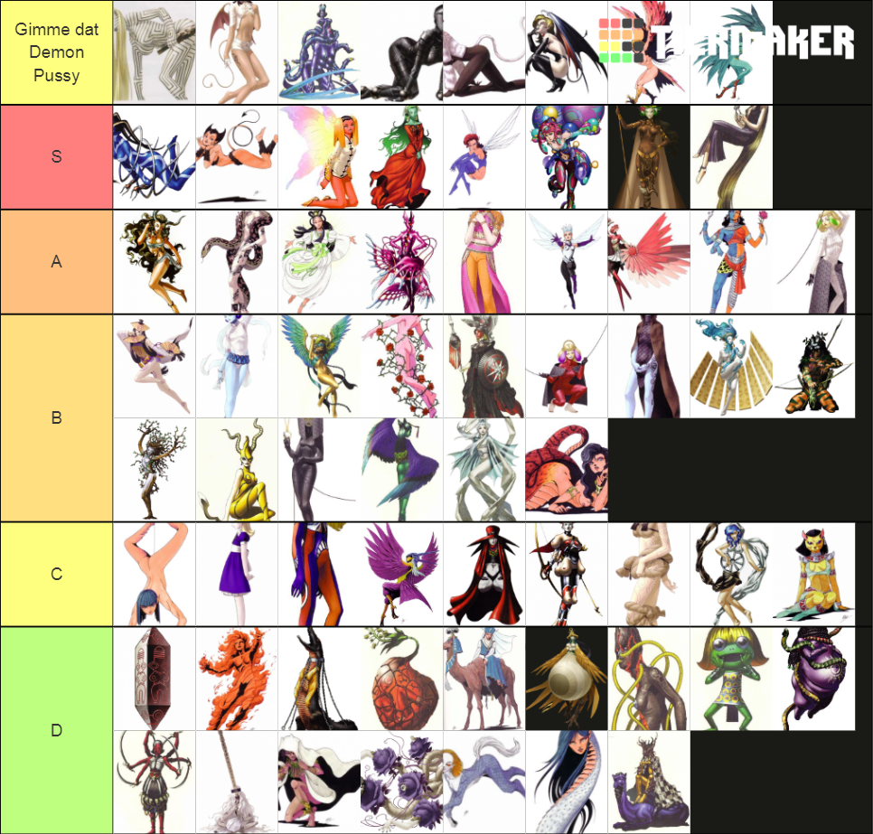 Shin Megami Tensei Demon Waifus Tier List Community Rankings Tiermaker