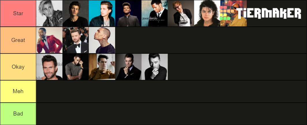 Top Male Singers Tier List Community Rankings TierMaker