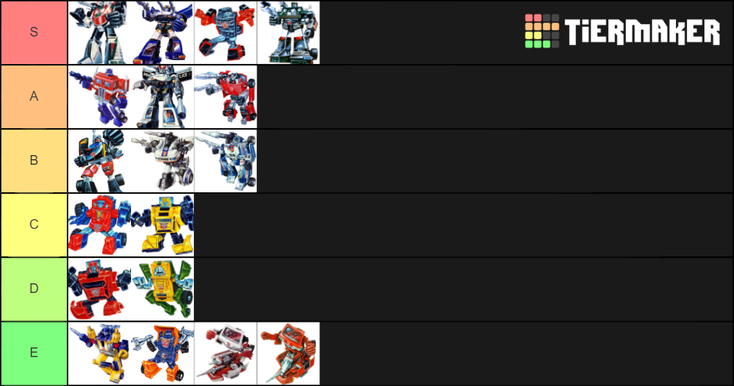 Transformers 1984 Box Art Autobots Tier List Community Rankings