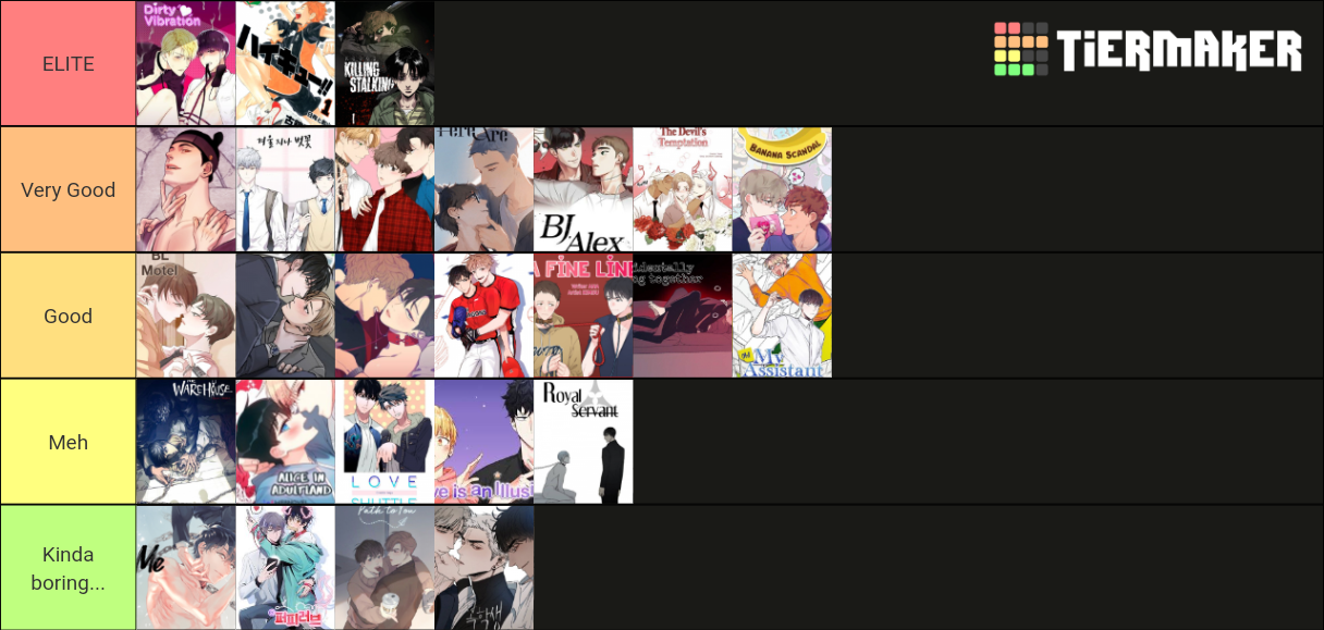 Yaoi Manga Manhua Manhwa Tier List Community Rankings Tiermaker Hot Sex Picture