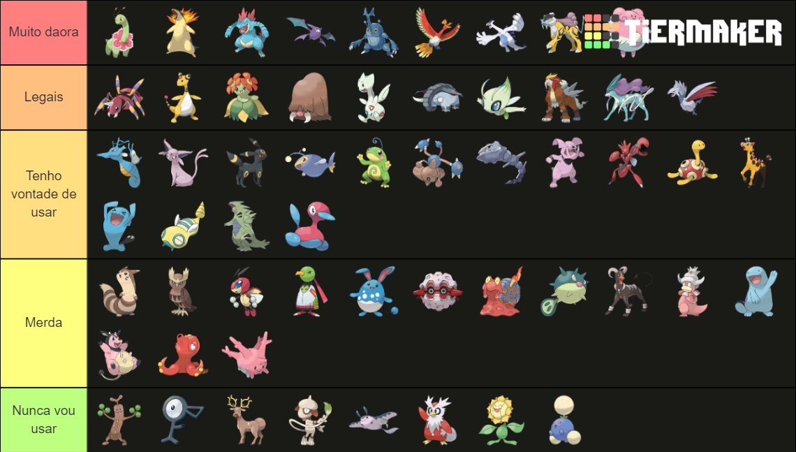 Pokémon Gen II In National Dex order Tier List Community Rankings