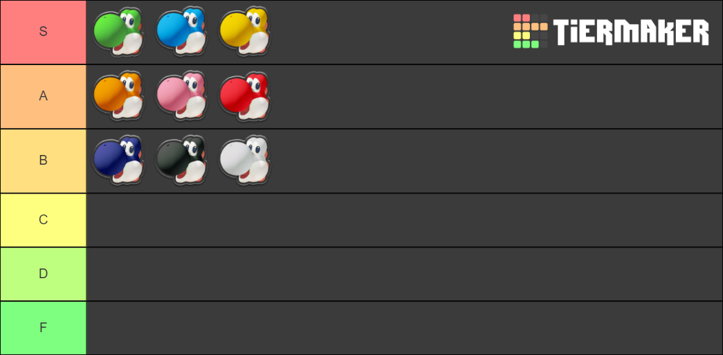 Colores Yoshi Tier List Community Rankings Tiermaker