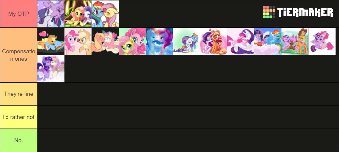 Mlp Mane Ships Tier List Community Rankings Tiermaker