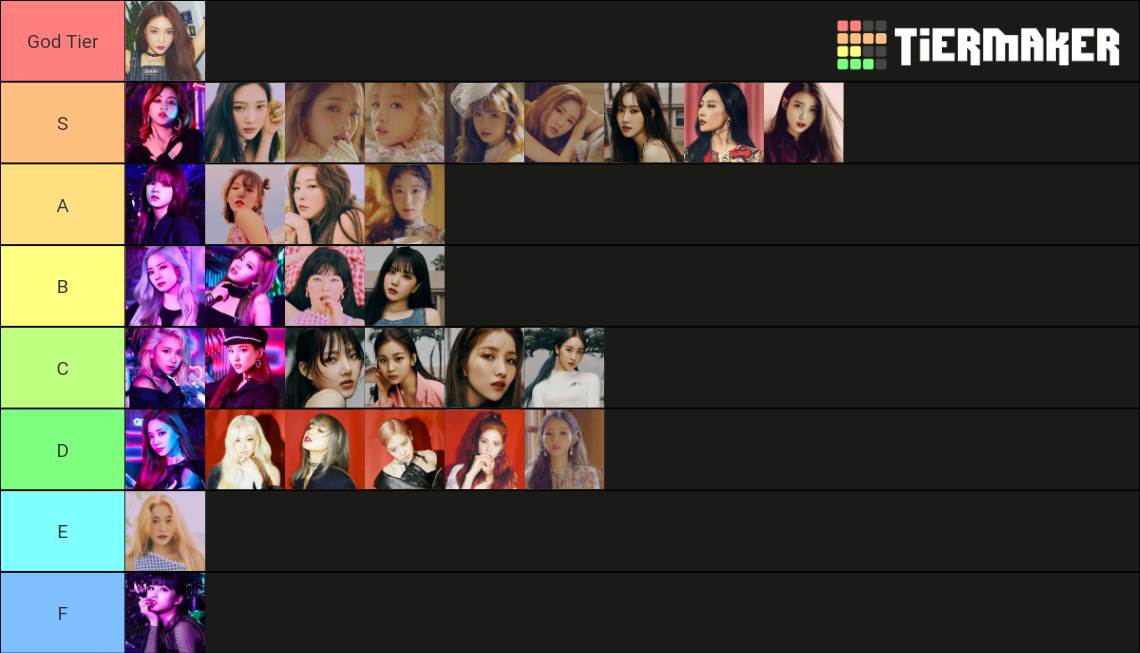 K Pop Female Vocalist Tier List Community Rankings TierMaker