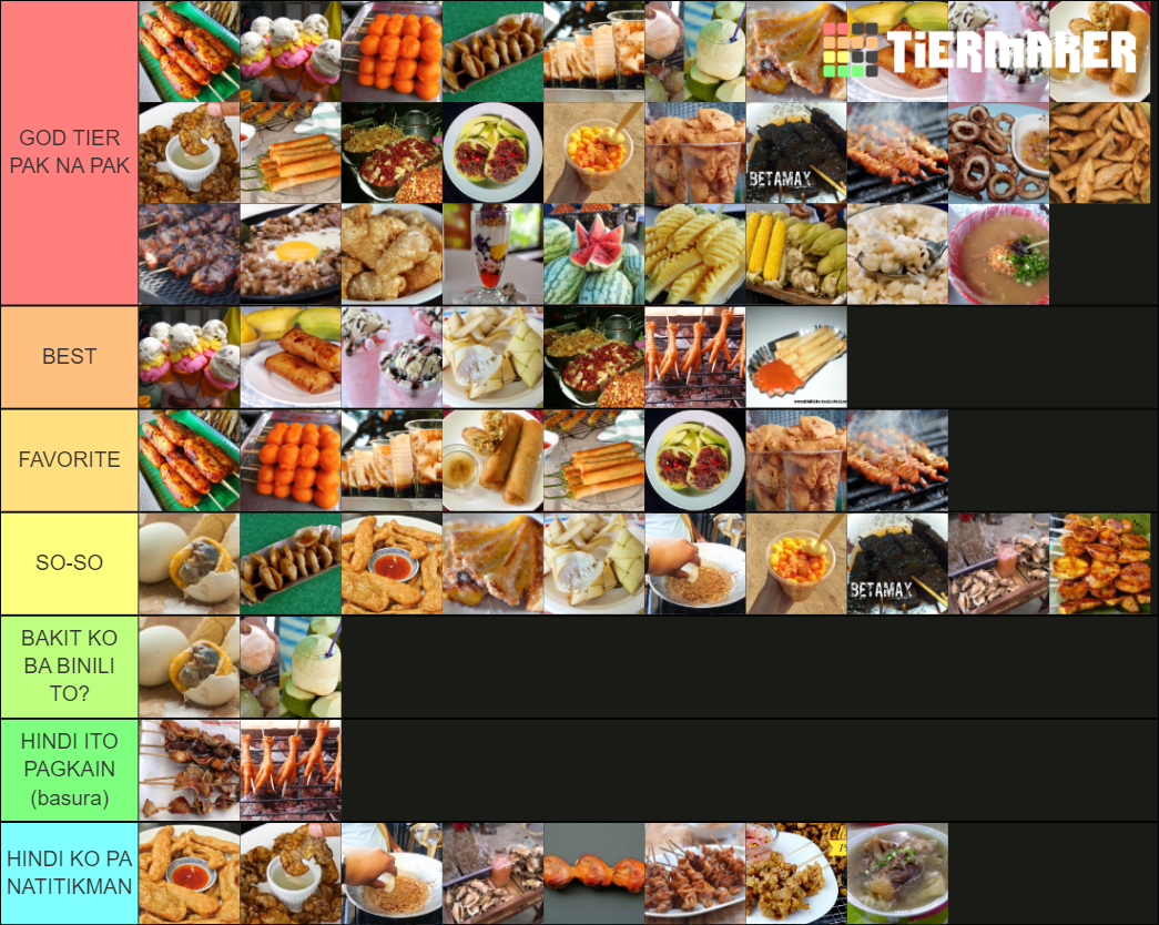 41 Must Try Filipino Street Food Tier List Community Rankings TierMaker