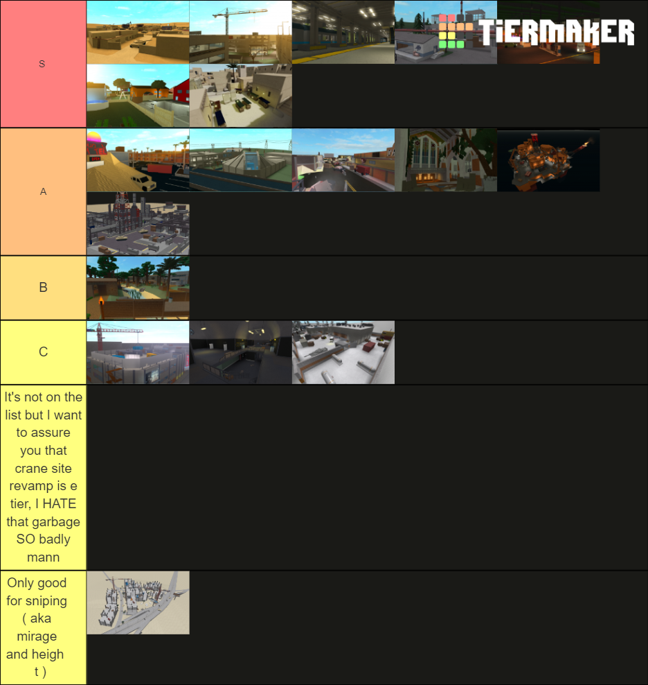 Phantom Forces Maps Tier List Community Rankings TierMaker