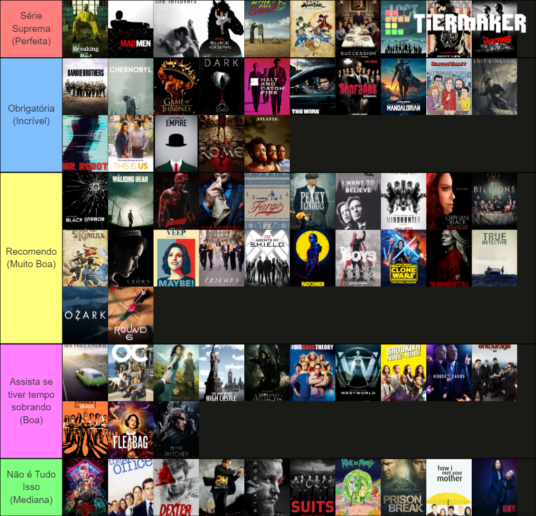 Melhores S Ries De Todos Os Tempos Tier List Community Rankings Tiermaker