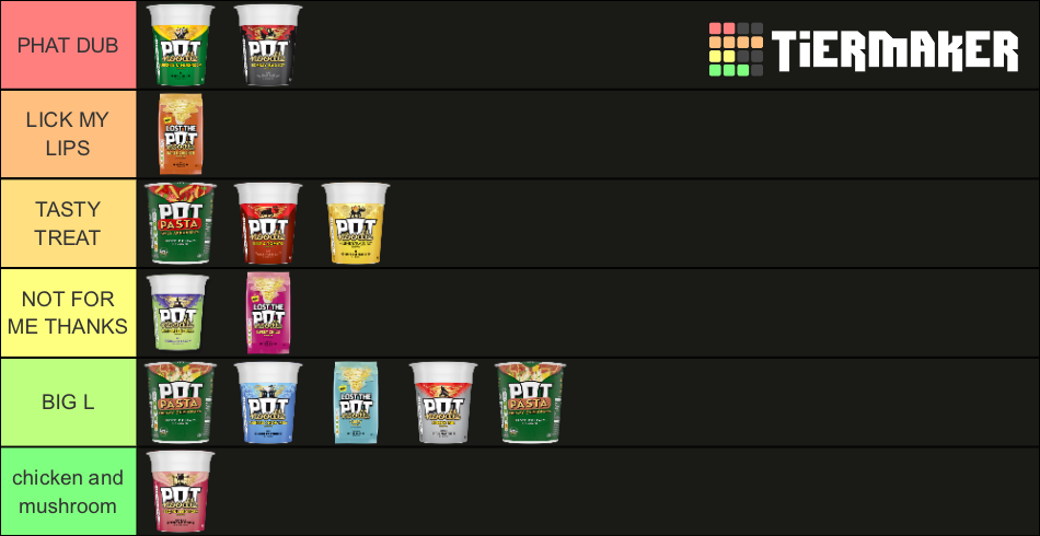 Pot Noodle Tier List Community Rankings TierMaker