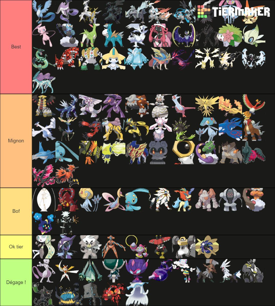 Pok Mon L Gendaire Fabuleux Tier List Community Rankings Tiermaker