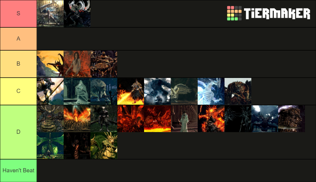 Dark Souls Remastered All Bosses Tier List Community Rankings TierMaker