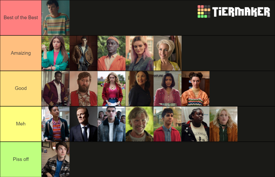 Sex Education NETFLIX Characters Tier List Community Rankings TierMaker