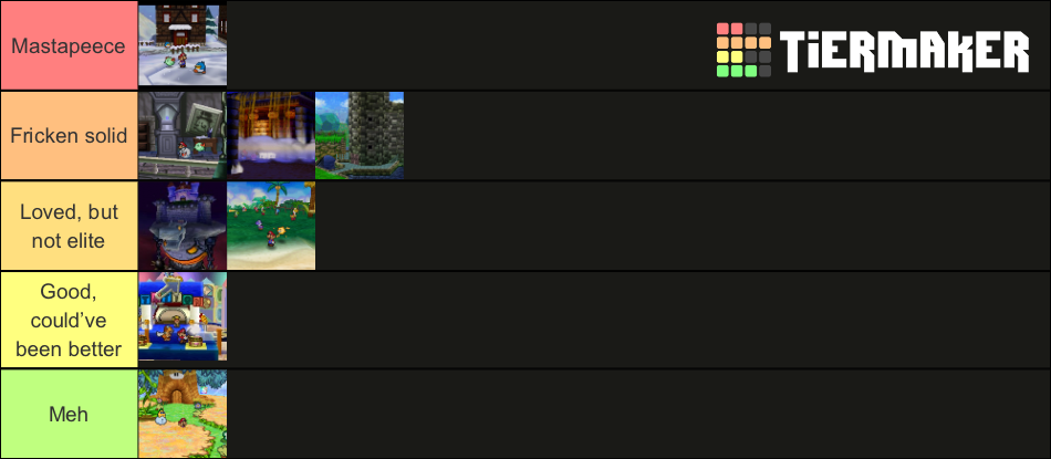 Paper Mario Chapters Tier List Community Rankings Tiermaker