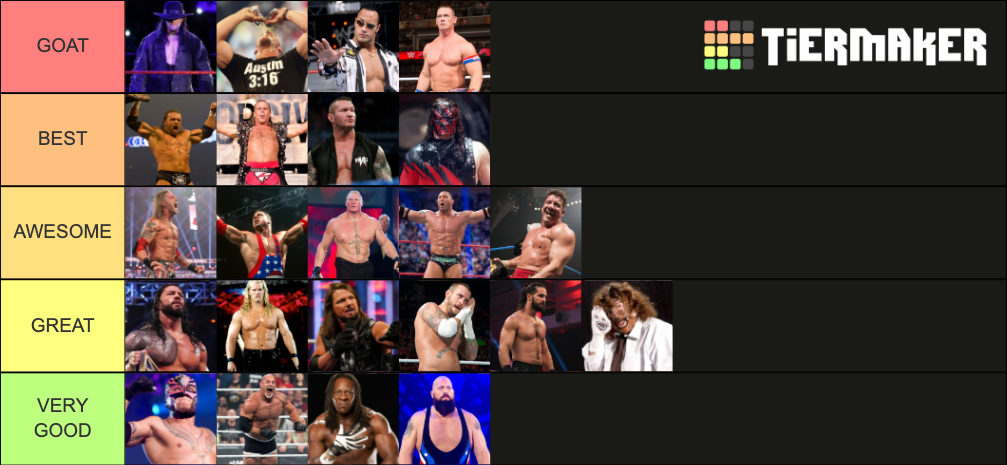 WWE 1990 2020 SUPERSTAR RANKING Tier List Community Rankings TierMaker